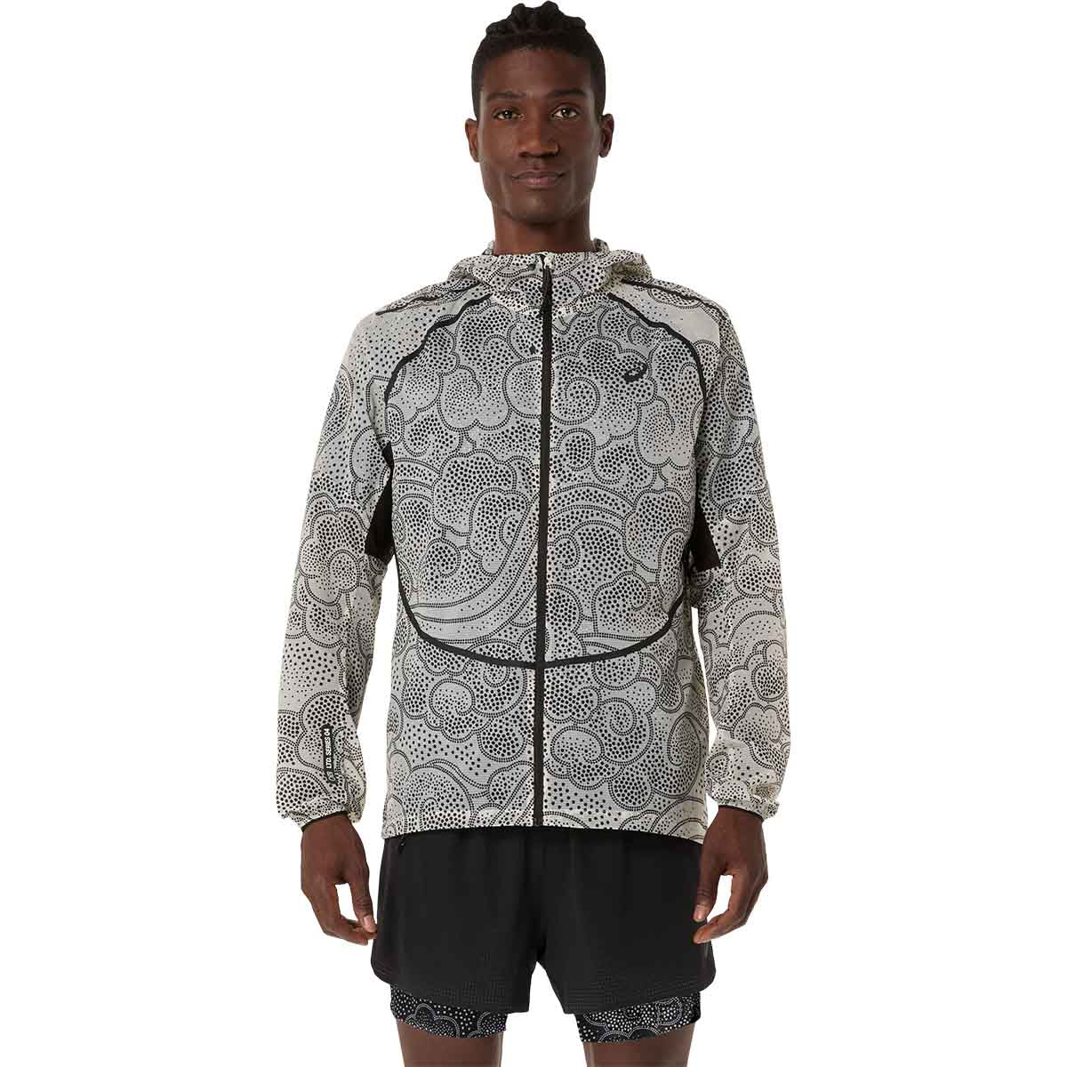 Asics Limited Series Wind Breaker Jacket Men Black Cream ג'קט ריצה לגברים