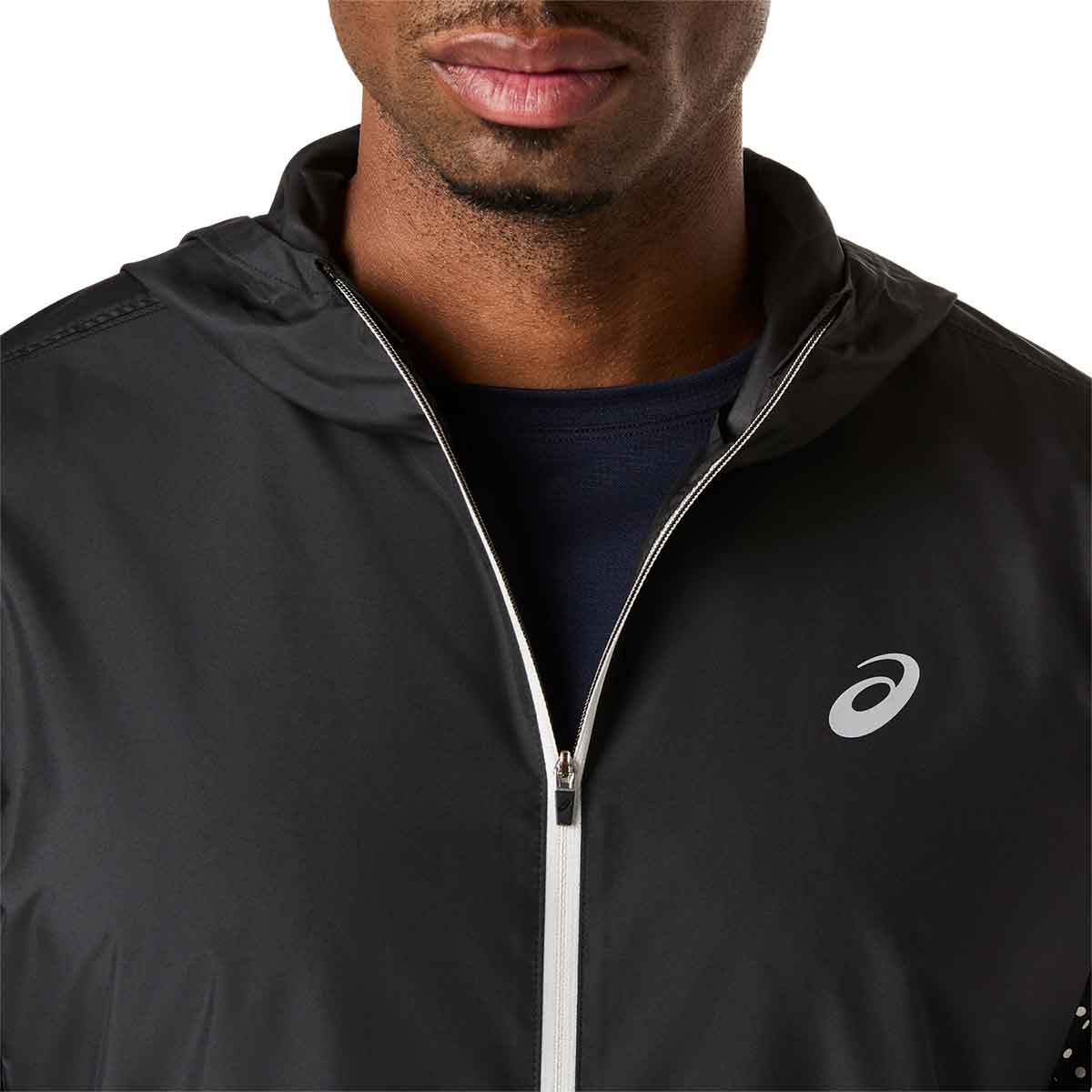 Asics Icon Jacket Men Performance Black Cream ג'קט ריצה אסיקס לגברים