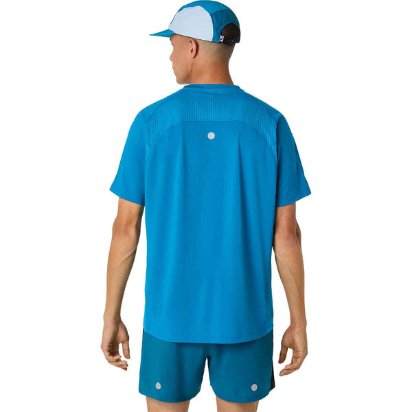 Asics Road Fade SS Top Men Aegean Blue Yamabuki חולצת ריצה לגברים
