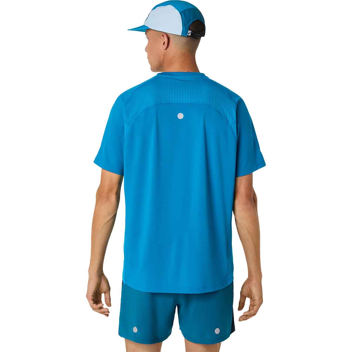 Asics Road Fade SS Top Men Aegean Blue Yamabuki חולצת ריצה לגברים