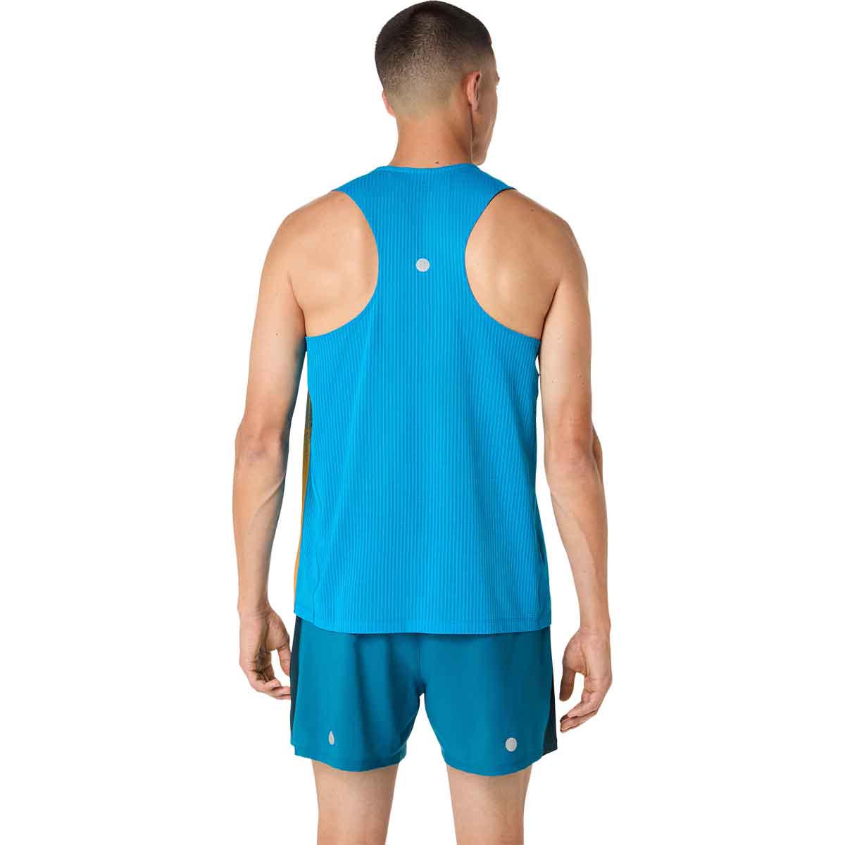 Asics Road Fade Singlet Men Aegean Blue Yamabuki גופיית ריצה אסיקס