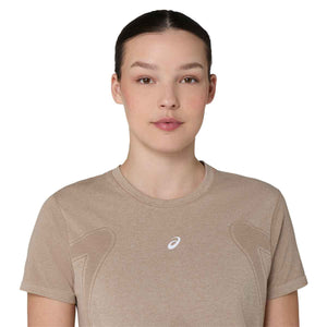 Asics 2012D292-200 Road Seamless SS Top Women Greige חולצת ריצה לנשים