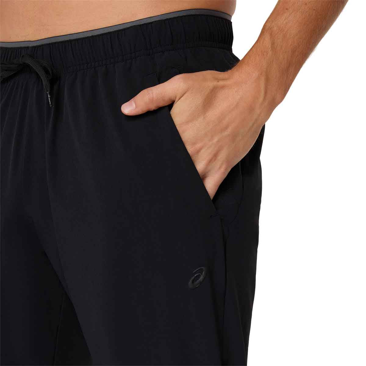 Asics Feel Strech Woven Pant Men Performance Black מכנסי ריצה ארוכים לגברים