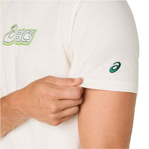 Asics Logo Graphic Tee Men Cream חולצת אסיקס גברים