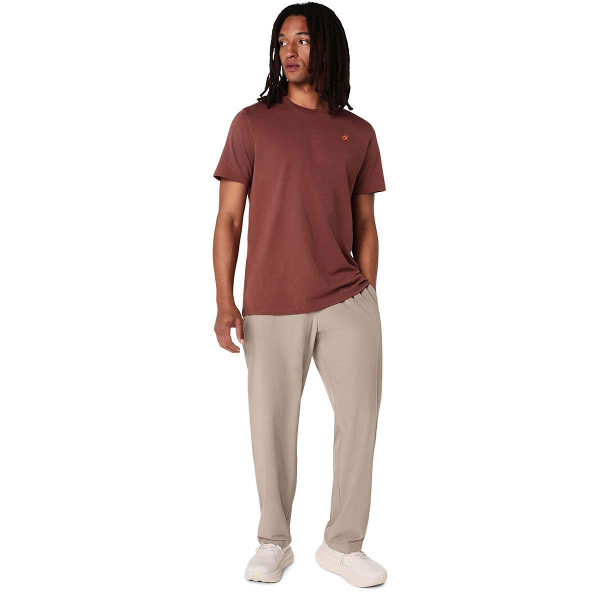 Asics Spiral Embroidery Tee Men Rusted Rock חולצת אסיקס לגברים
