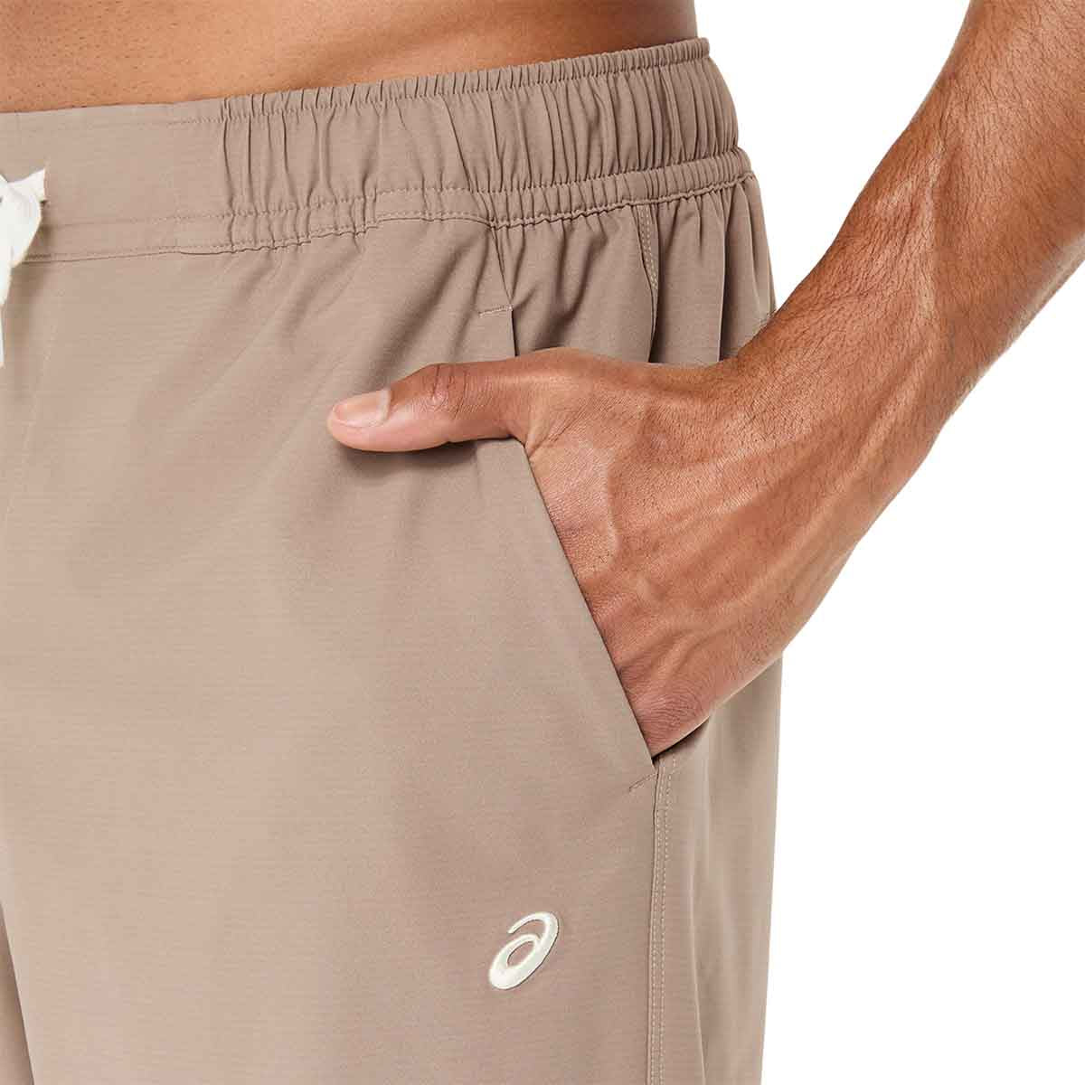 Asics Heritage Double Weave Pant  Unisex Taupe Grey מכנסיים ארוכים לגברים