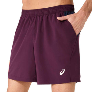 Asics Padel Court 7In Short Men Dark Aubergine מכנסי פאדל לגברים
