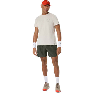 Asics Game Seasonal Graphic Tee Men Soft Oat חולצת טניס לגברים