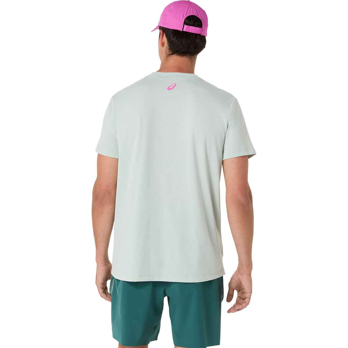 Asics Game Seasonal Graphic Tee Men Cold Moss חולצת טניס לגברים