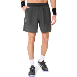 Asics Match Laser Cut 7In Short Men Graphite Grey Night Energy מכנסי טניס לגברים