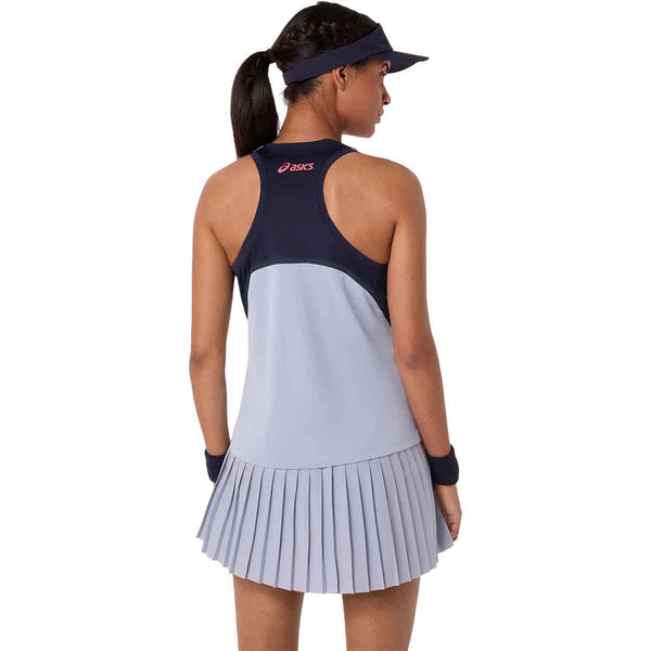 Asics Match Tank Women Grey Blue גופיית טניס לנשים