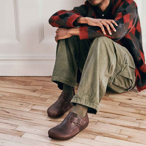 Birkenstock London BS Habana בירקנשטוק כפכפי גברים לונדון חום