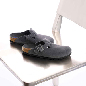 Birkenstock Boston BS Charcoal Tonal כפכפי בירקנשטוק בוסטון יוניסקס