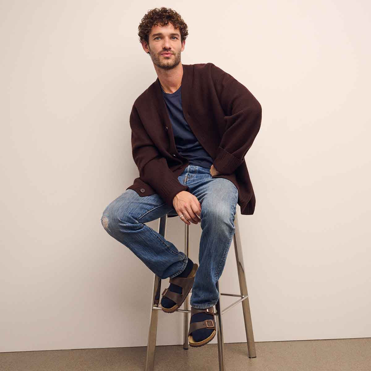 Birkenstock Arizona Leather Habana בירקנשטוק כפכפי גברים אריזונה חום
