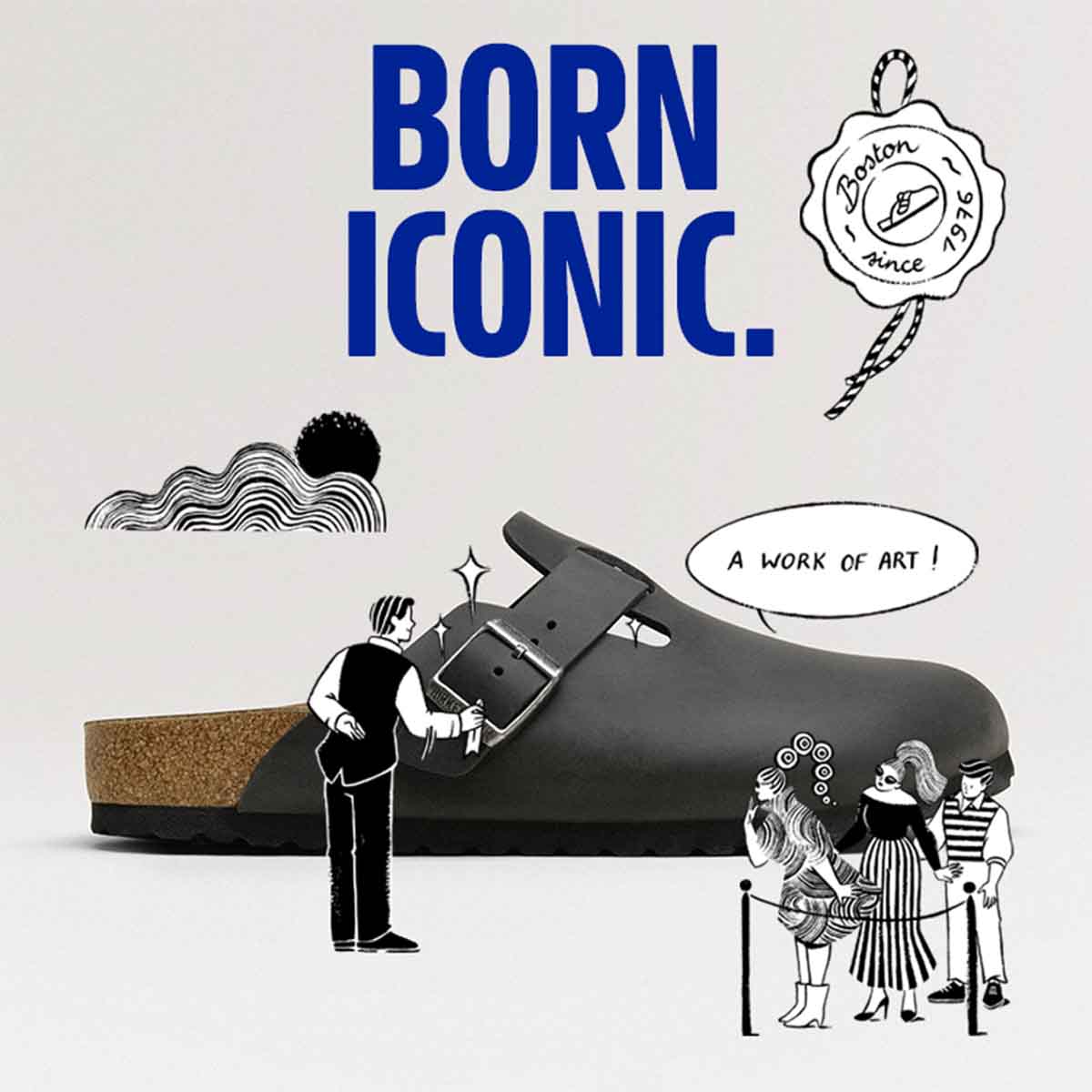 Birkenstock Boston Oiled Leather Black כפכפי בירקנשטוק יוניסקס בוסטון שחור עור