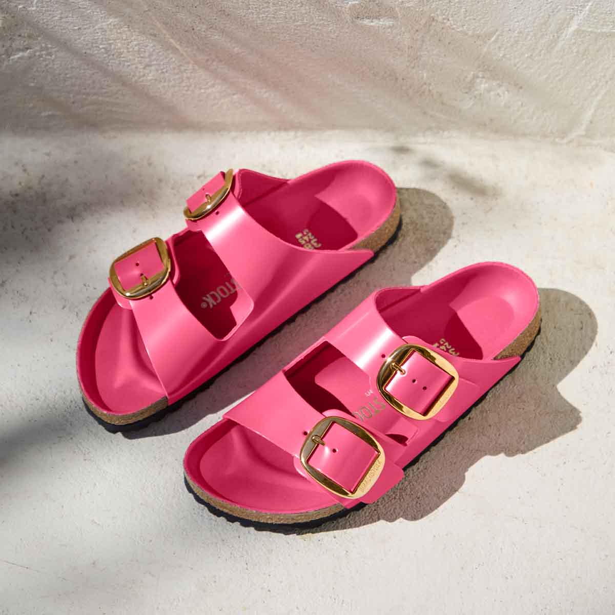 Birkenstock Arizona Big Buckle High Shine Fuchsia Tulip כפכפי בירקנשטוק אריזונה לנשים