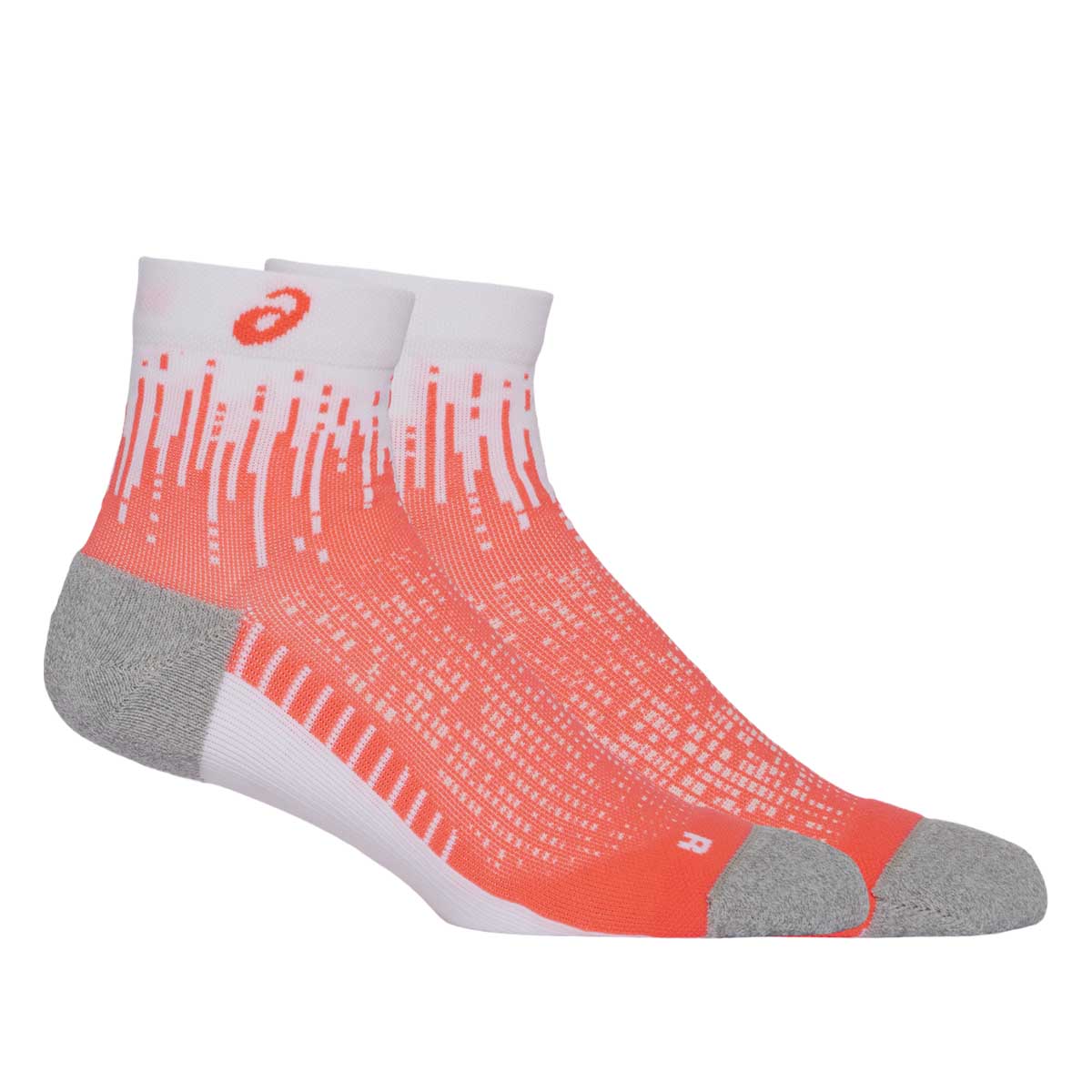 Asics Performance Run Quarter Sock Unisex Sunrise Red White גרביים קצרות לריצה