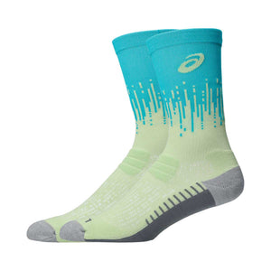 Asics Performance Run Crew Sock Unisex - Illuminate Yellow Energy Aqua גרבי ריצה אסיקס