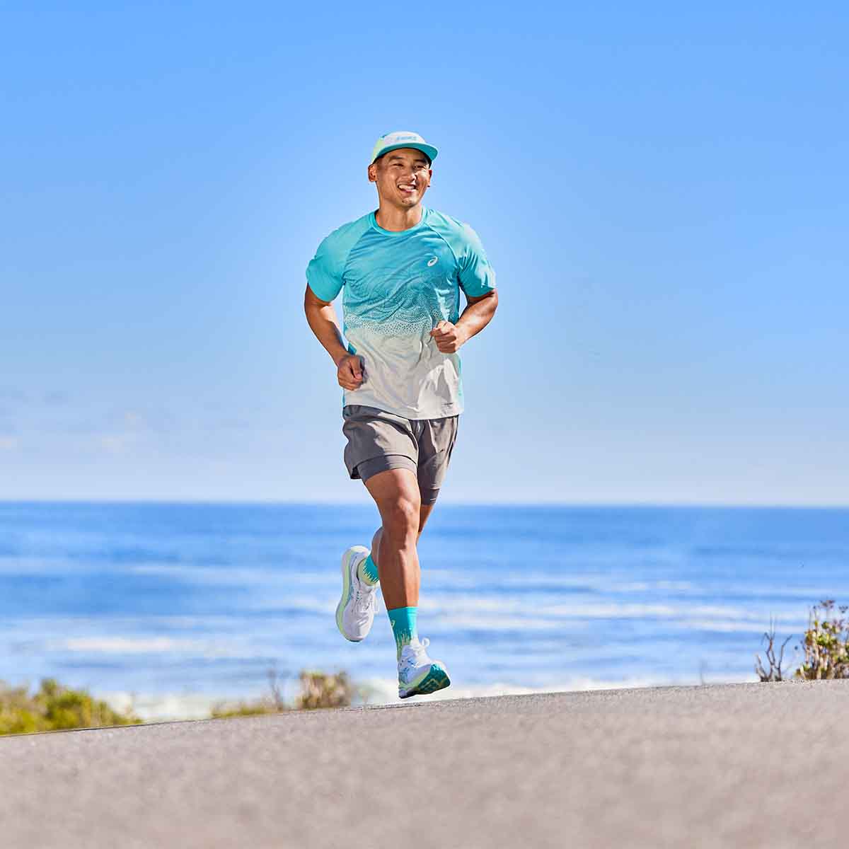 Asics Gel Kayano 33 Men White Energy Aqua נעלי ריצה ג`ל קיאנו 33 לגברים
