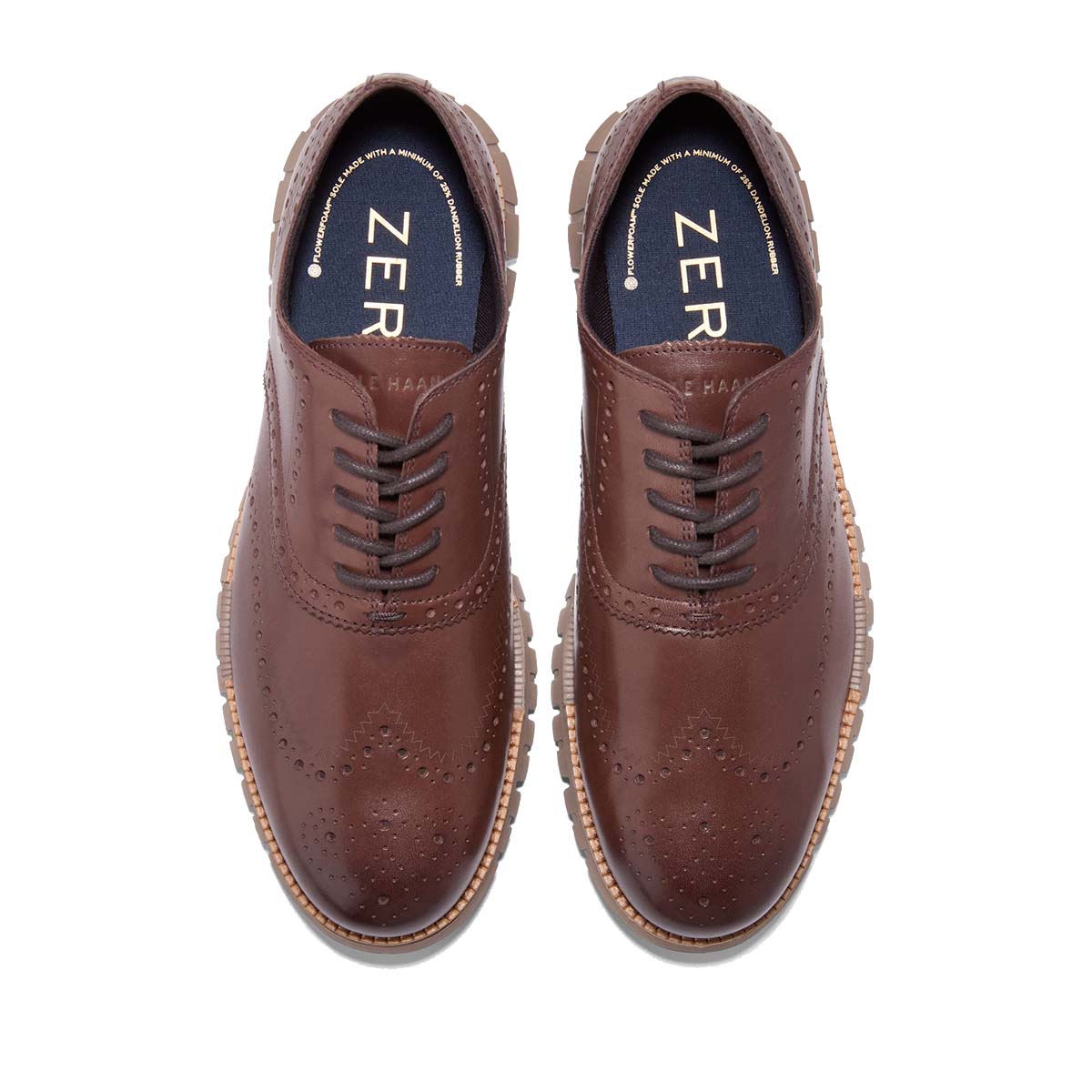 Cole Haan Zerogrand Remastered Wingtip Oxford Dark Chocolate Irish Coffee סניקרס קול האן לגברים