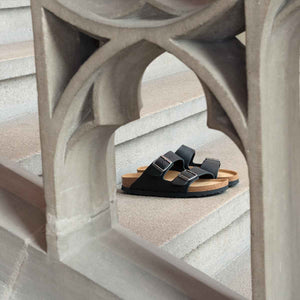 Birkenstock Arizona Oiled Leather Black בירקנשטוק כפכפי גברים אריזונה עור שחור - Original's