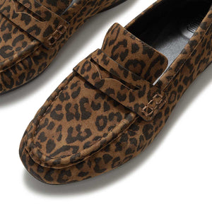 Fit Flop Delicato Soft Loafer - Tan Black נעלי מוקסין פיט פלופ לנשים