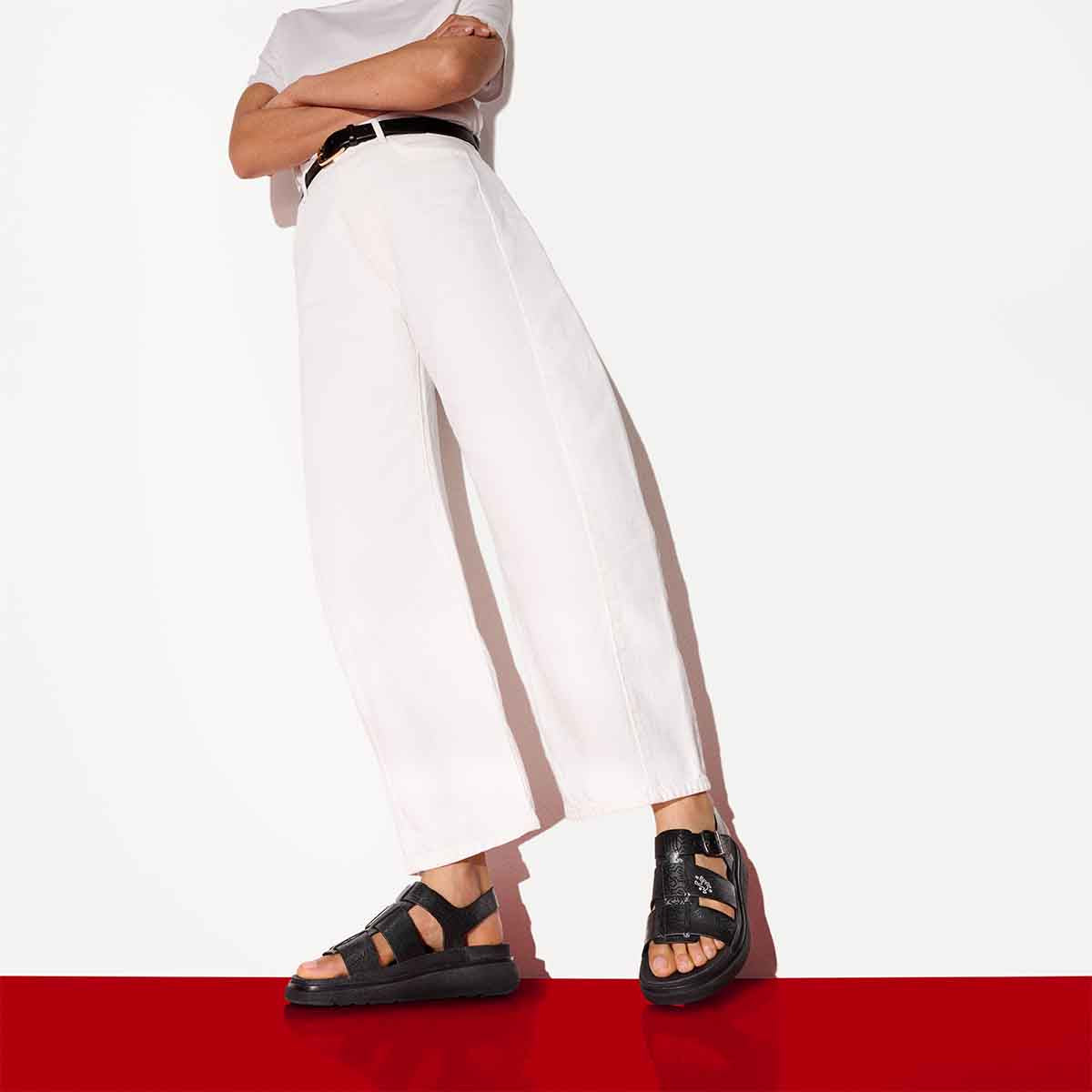 Fit Flop X Keith Haring Gen-FF Fisherman Sandals Black סנדלי פיטפלופ לנשים