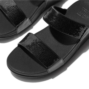 Fit Flop Lulu Slides Black כפכפי פיטפלופ לנשים