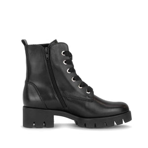 Gabor black lace-up ankle boots מגפי גאבור לנשים