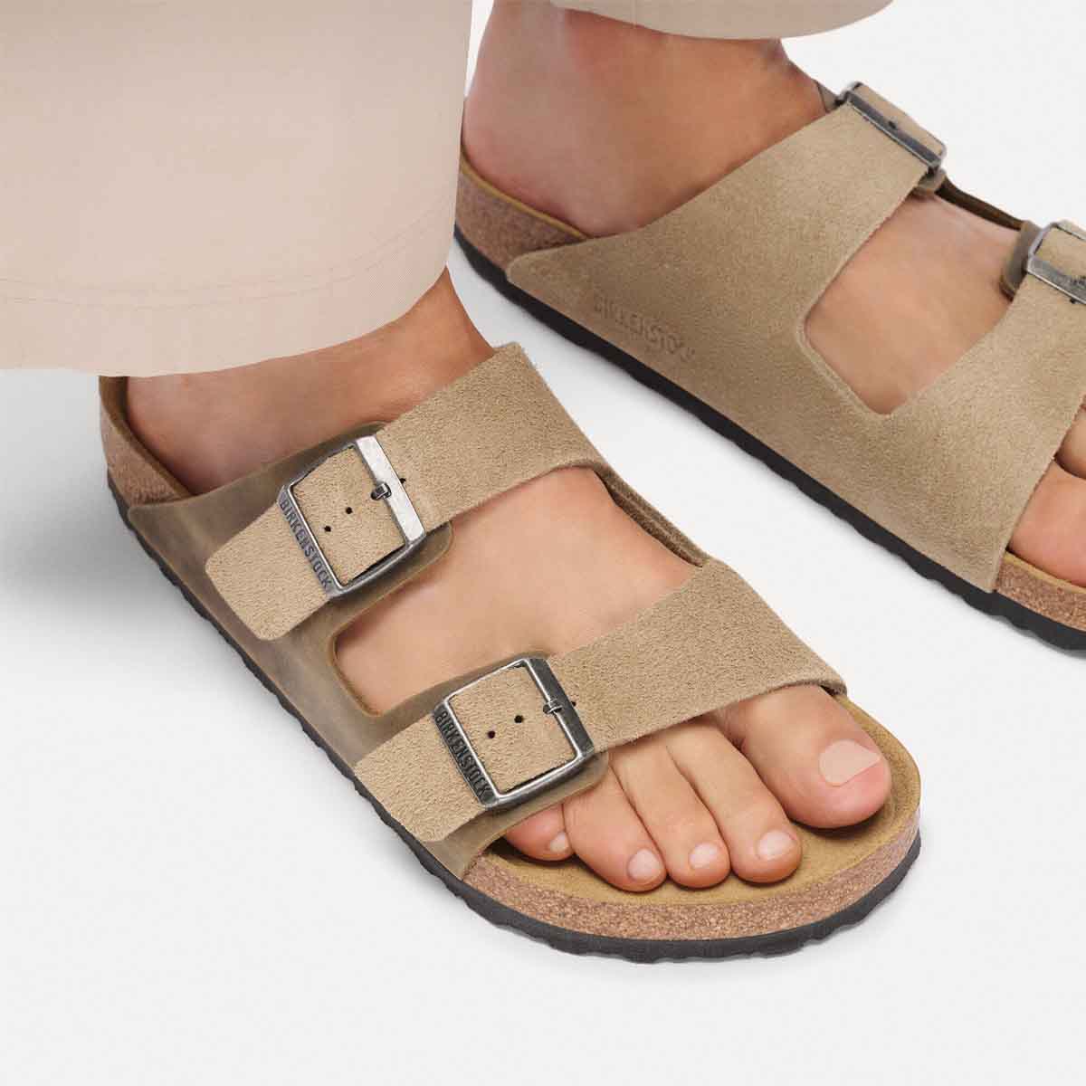 Birkenstock Arizona Faded Khaki כפכפי בירקנשטוק לגברים אריזונה חאקי