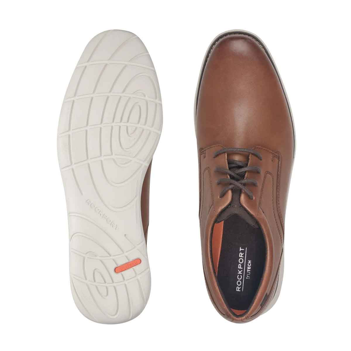 Rockport Garett Plain Toe Cognac נעלי רוקפורט לגברים
