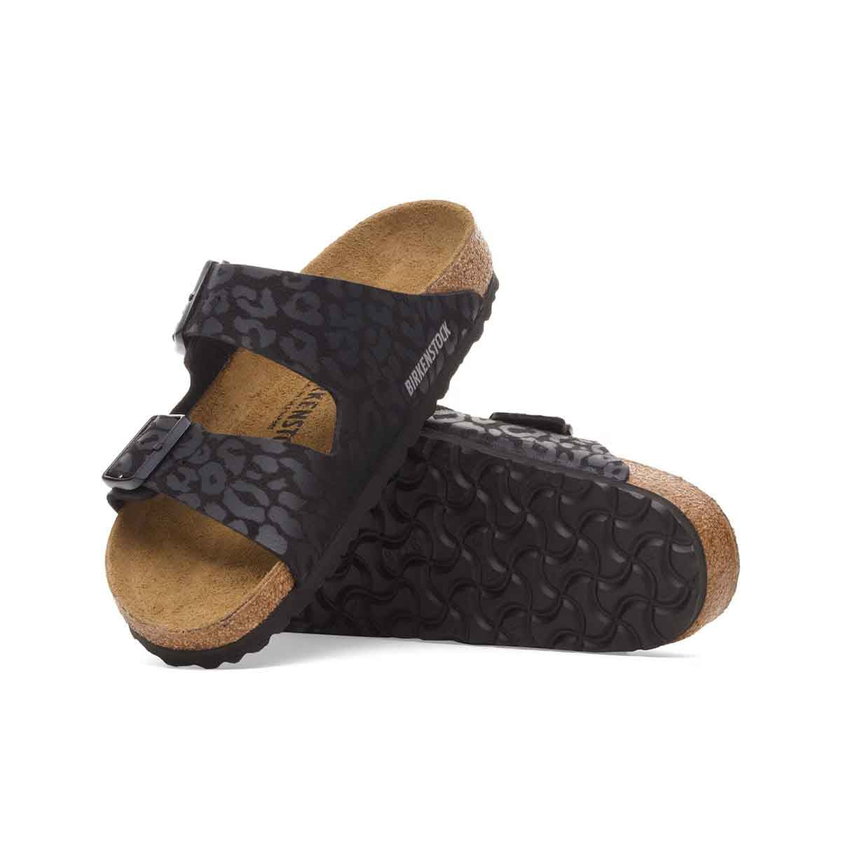 Birkenstock Arizona Leo Black כפכפי בירקנשטוק אריזונה לנשים