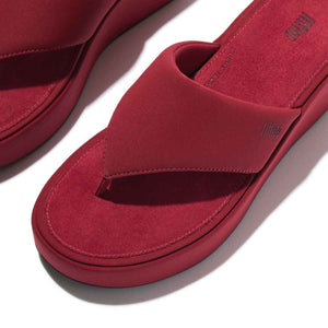 Fit Flop Platfformss Wedge Toe Post Burnt Berry סנדלי פיטפלופ לנשים אדום