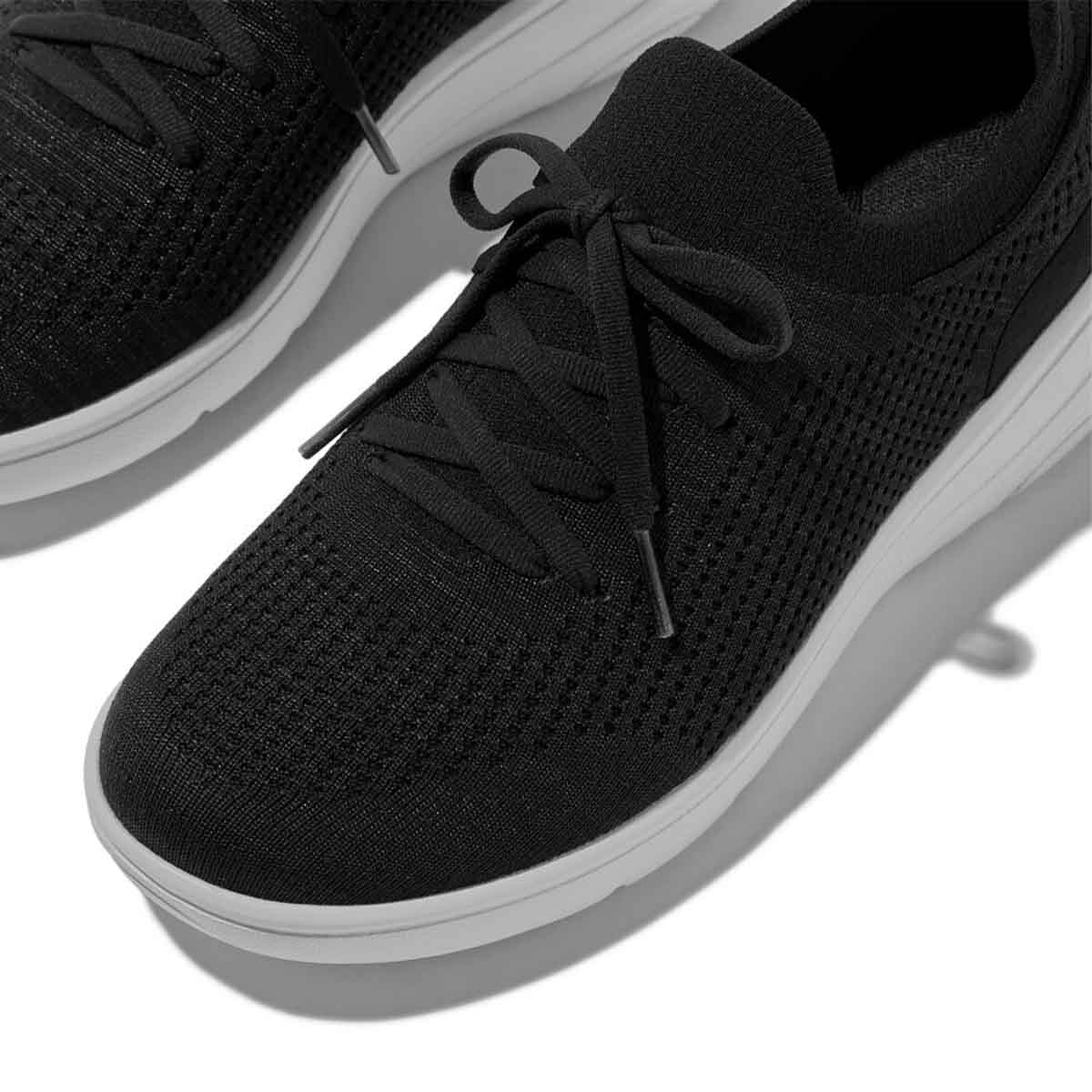 Fit Flop Super-Q Slip-On Laced Sneakers Black פיטפלופ סופר סליפ און שחור