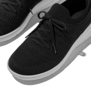 Fit Flop Super-Q Slip-On Laced Sneakers Black פיטפלופ סופר סליפ און שחור