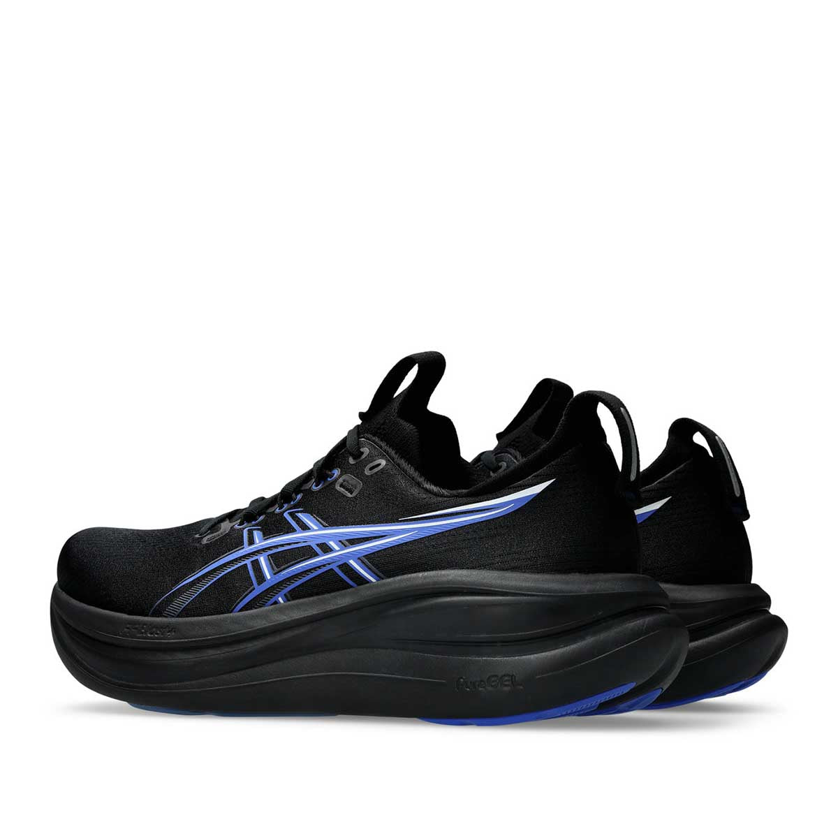 Asics Gel Nimbus 28 Men Black Neon Blue נעלי ריצה אסיקס גברים
