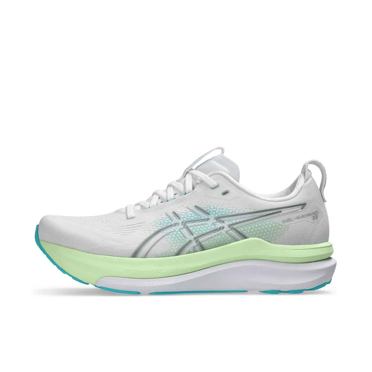 Asics Gel Kayano 33 Men White Energy Aqua נעלי ריצה ג`ל קיאנו 33 לגברים