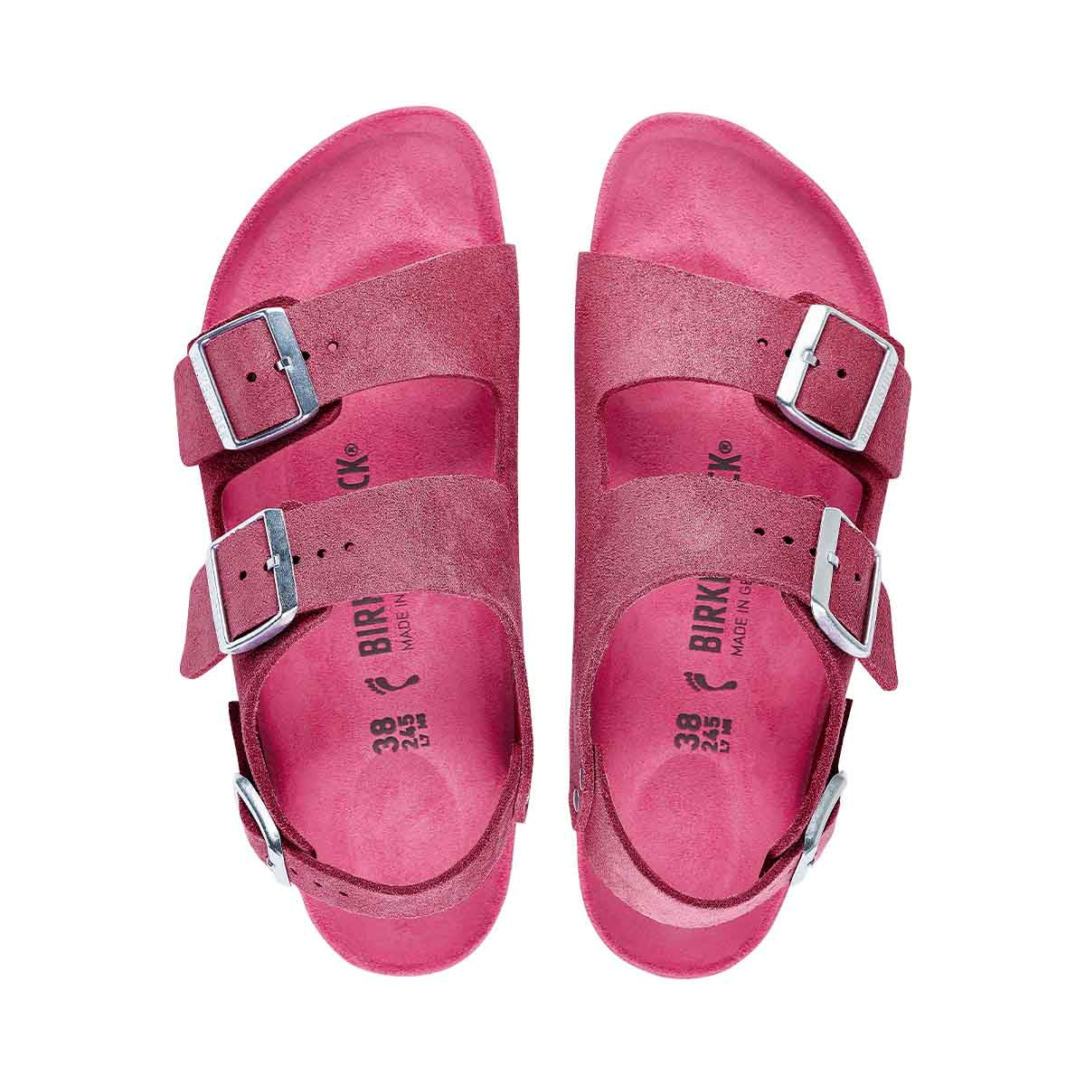 Birkenstock Milano Suede Shimmering Fuchsia סנדלי בירקנשטוק מילאנו לנשים