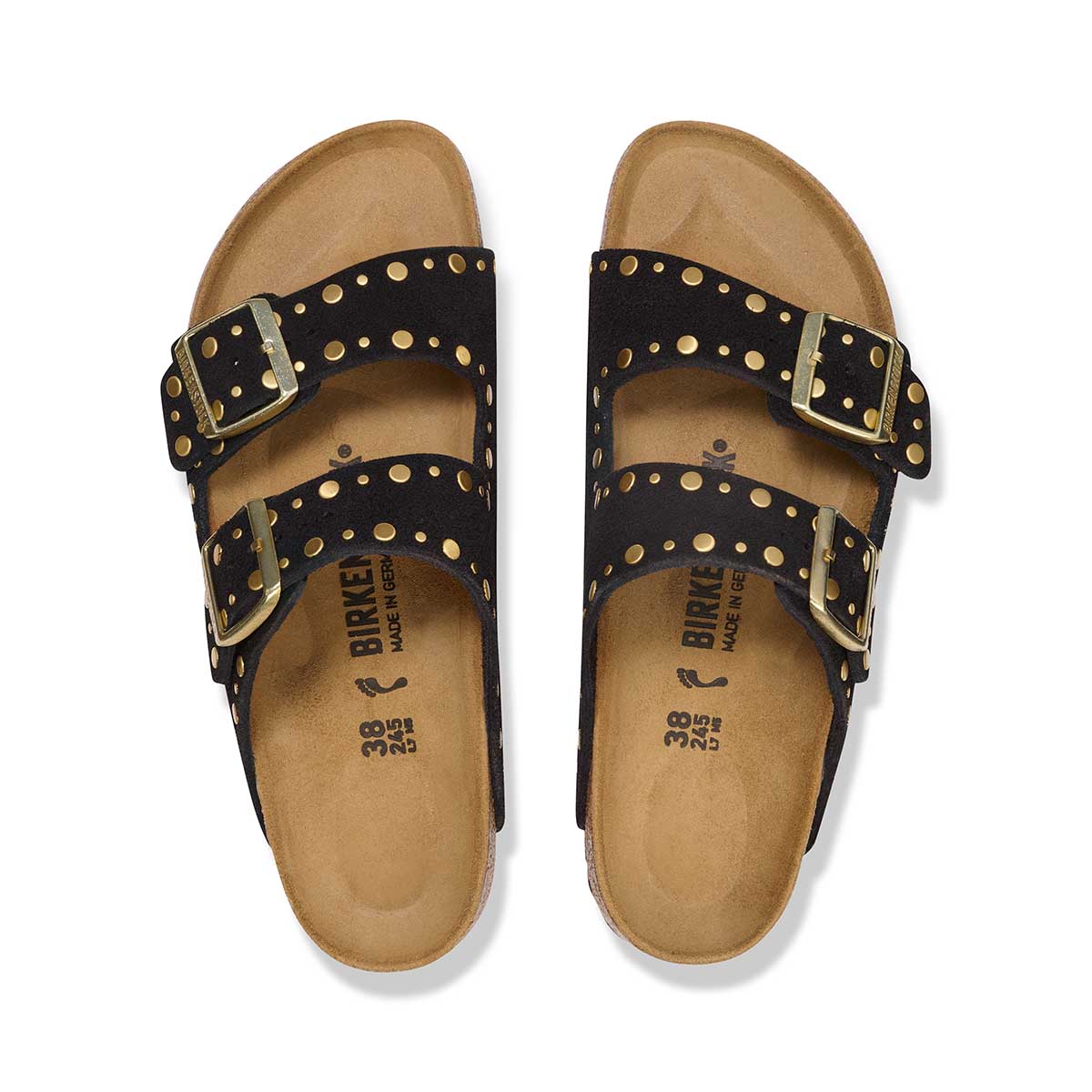 Birkenstock Arizona Rivet Border Black כפכפי אריזונה ריבט בורדר שחור