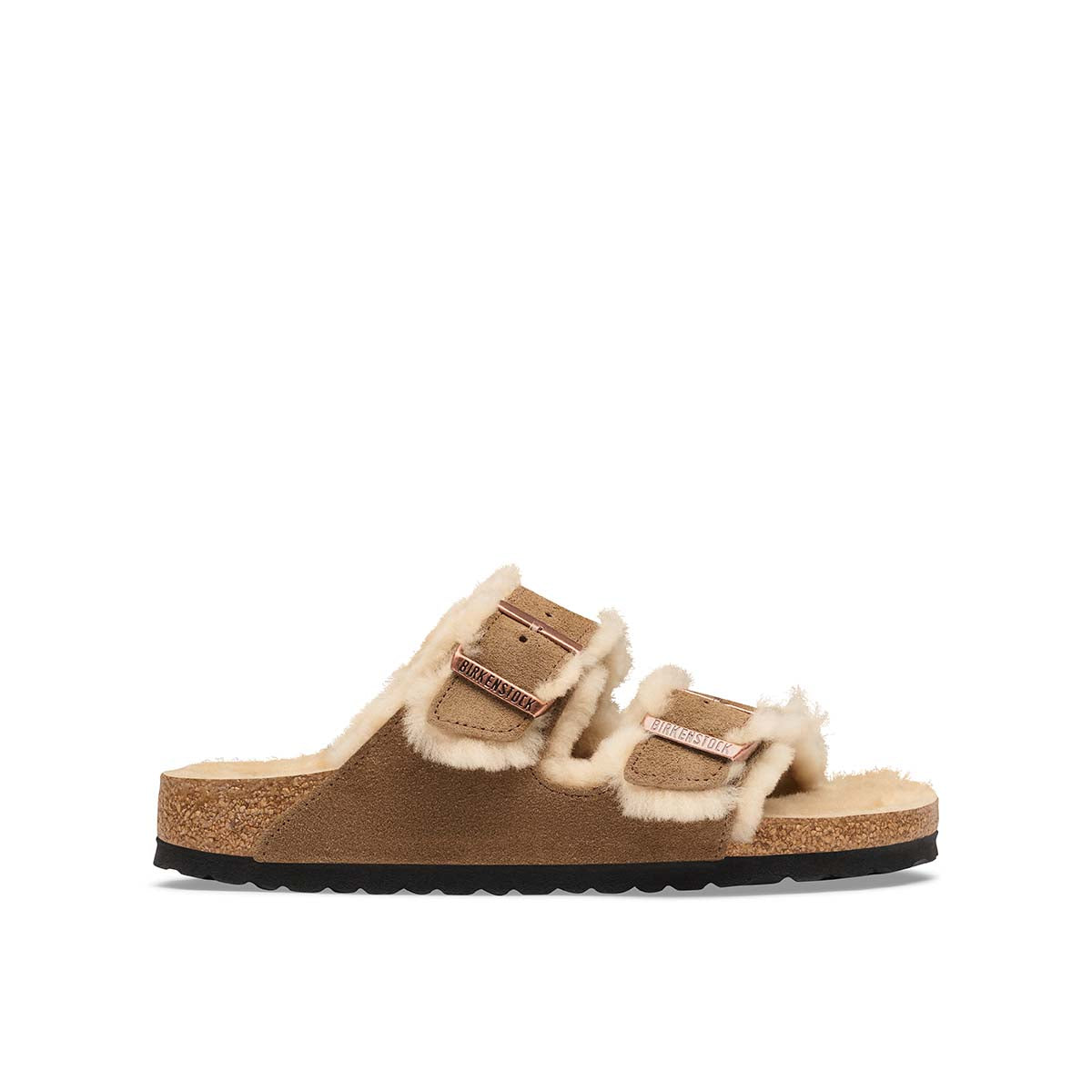 Birkenstock Arizona Shearling Dark Tea כפכפי בירקנשטוק אריזונה לנשים