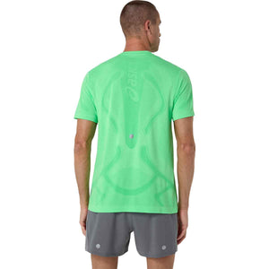 Asics Road Seamless SS Top Men Vital Green Illuminate Green חולצת ריצה לגברים