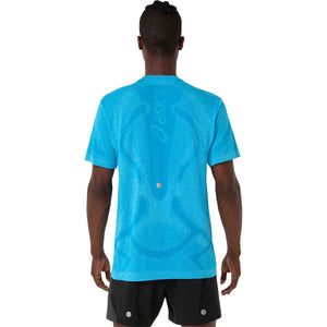 Asics Road Seamless SS Top Men Aegean Blue Sky חולצת ריצה לגברים