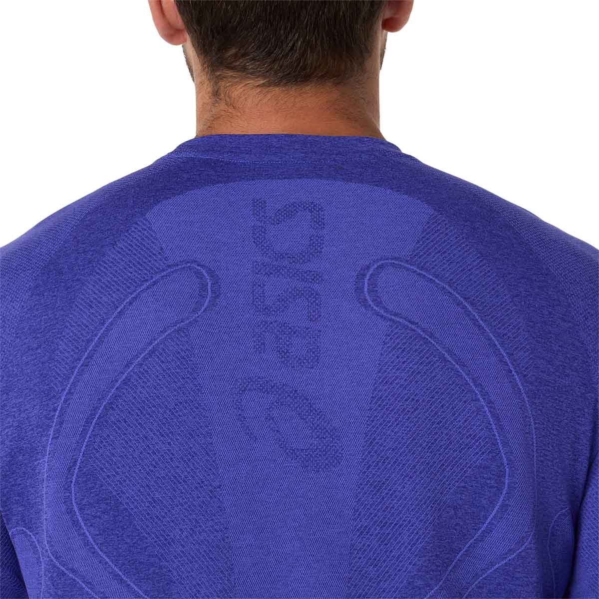 Asics Road Seamless LS Top Men Cobalt Burst Eggplant חולצת ריצה ארוכה לגברים