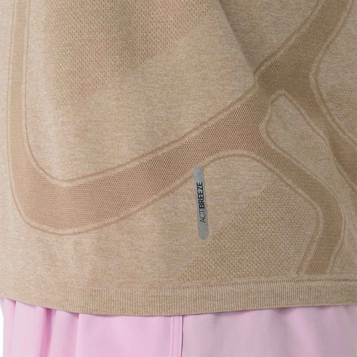 Asics Road Seamless LS Top Women Greige חולצת ריצה לנשים