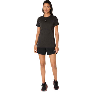 Asics Road Seamless SS Top Women Black Graphite Grey חולצת ריצה לנשים