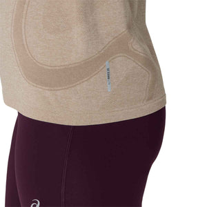 Asics 2012D292-200 Road Seamless SS Top Women Greige חולצת ריצה לנשים