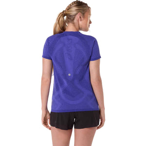 Asics Road Seamless SS Top Women Cobalt Burst Eggplant חולצת ריצה לנשים