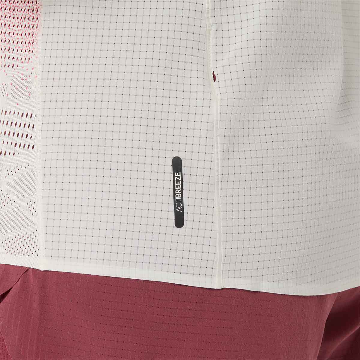 Asics Fujitrail Elite Graphic SS Top Women Cream חולצת ריצה לנשים