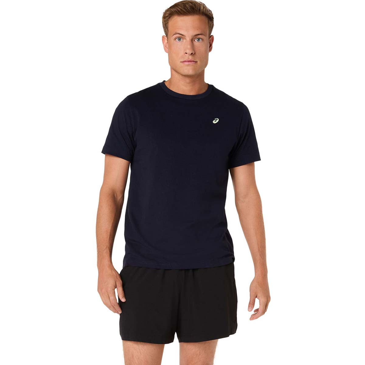 Asics Spiral Embroidery Tee Men Midnight חולצת אסיקס לגברים