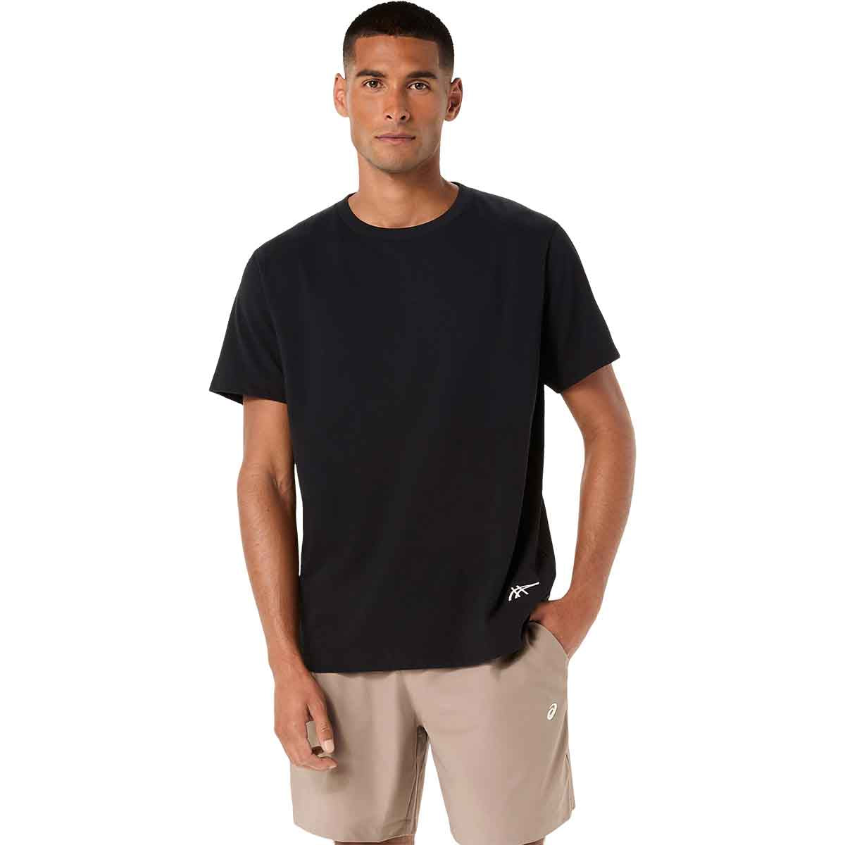 Asics Heritage Heavy Cotton Graphic Tee Unisex Performance Black Cream חולצת אסיקס יוניסקס